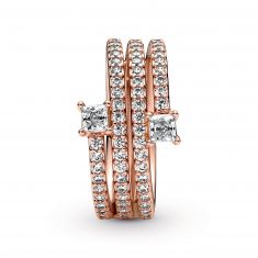 Pandora Triple Spiral Ring, Rose Gold-Plated