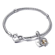 Pandora Two-Tone Happy Anniversary Charm & Bracelet Set | 7.5 Inches