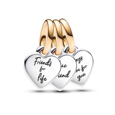 Pandora Two-Tone Splitable Friendship Triple Dangle Charm | Gold-Plated