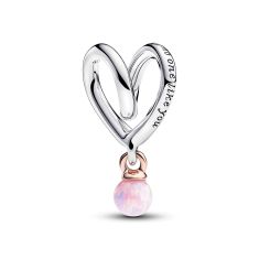 Pandora Two-Tone Wrapped Heart Charm