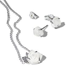 Pandora White Rose in Bloom Jewelery Gift Set