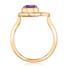 Papyrus Amethyst Yellow Gold Circle Ring
