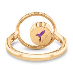 Papyrus Amethyst Yellow Gold Circle Ring