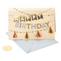 Papyrus Metallic Banner Birthday Greeting Card (Best Everything)