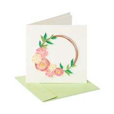 Papyrus Floral Wreath Quilling Greeting Card
