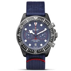 Pelagos FXD Chronograph Blue Dial Alinghi Red Bull Racing Edition Fabric Strap Watch 43mm - M25807KN-0001