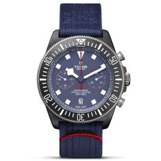 Pelagos FXD Chronograph Blue Dial Alinghi Red Bull Racing Edition Fabric Strap Watch | 43mm | M25807KN-0001
