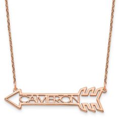 Personalized Arrow Name Plate Necklace