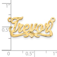Personalized Diamond-Cut Heart and Ribbon Name Plate Necklace