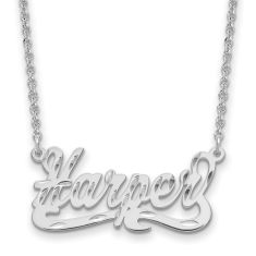 Personalized Diamond-Cut Name Plate Necklace