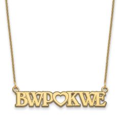 Personalized Double Monogram and Heart Necklace