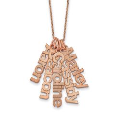 Personalized Five Name Charm Necklace