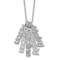 Personalized Five Name Charm Necklace