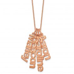 Personalized Four Name Charm Necklace