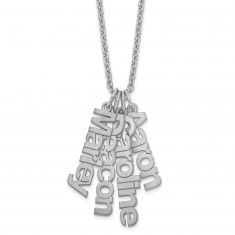 Personalized Four Name Charm Necklace