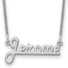 Personalized Harlow Font Underlined Name Plate Necklace