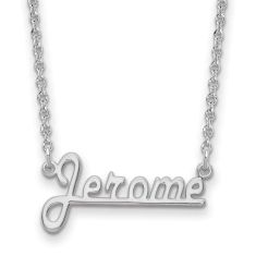 Personalized Harlow Font Underlined Name Plate Necklace