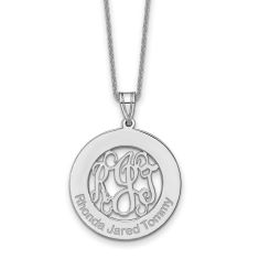 Personalized Monogram and Name Pendant Necklace