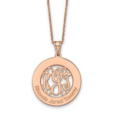 Personalized Monogram and Name Pendant Necklace