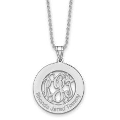 Personalized Monogram and Name Pendant Necklace
