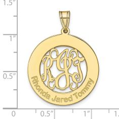 Personalized Monogram and Name Pendant Necklace