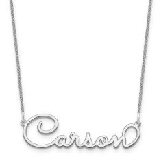 Personalized Sacramento Font Name Plate Necklace