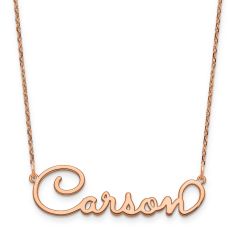 Personalized Sacramento Font Name Plate Necklace