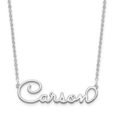 Personalized Sacramento Font Name Plate Necklace