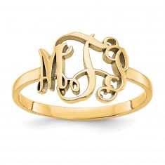 Personalized Script Monogram Ring