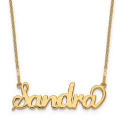 Personalized Script Name Plate Necklace