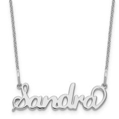 Personalized Script Name Plate Necklace