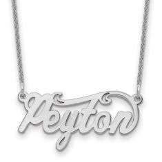 Personalized Scroll Name Plate Necklace