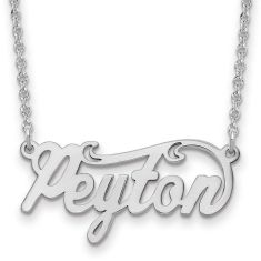 Personalized Scroll Name Plate Necklace