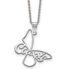 Personalized Small Butterfly with Name Pendant Necklace