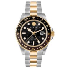 Philipp Plein GMT-I Challenger Black Dial and Two-Tone Bracelet Watch | 44mm | PWYBA0323