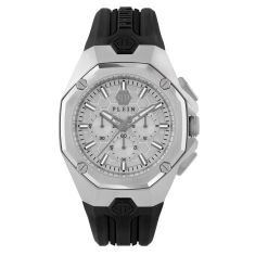 Philipp Plein Octagon Grey Dial and Black Silicone Strap Watch | 44mm | PWTBA0123