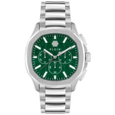 Philipp Plein Spectre Chrono Green Dial and Stainless Steel Bracelet Watch | 44mm | PWSAA0223