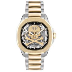 Philipp Plein Skeleton Spectre Automatic Two-Tone Bracelet Watch | 42mm | PWRAA0323