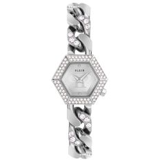 Philipp Plein The Hexagon Groumette Crystal Accent and Stainless Steel Bracelet Watch 28mm - PWWBA0123
