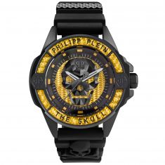 Philipp Plein The Skull Carbon Fib Black Silicone Strap Watch | 44mm | PWAAA1922