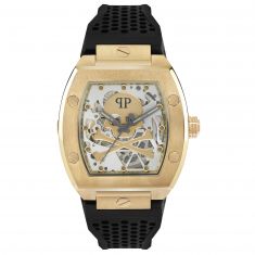 Philipp Plein The Skeleton Black Silicone Strap Watch | 44mm | PWBAA0321