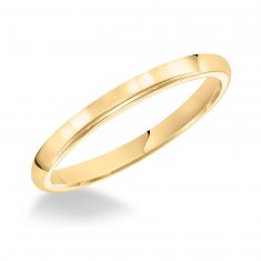 Plain High Dome Yellow Gold Comfort Fit Band | 2.5mm | REEDS Priority