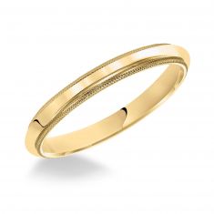 REEDS Priority Milgrain Low Dome Yellow Gold Band, 2.5mm | REEDS Jewelers
