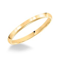 Plain Low Dome Yellow Gold Band | 3mm | REEDS Priority