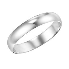 Plain Low Dome White Gold Band | 5mm | REEDS Priority