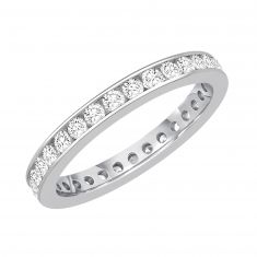 image of Platinum Channel Set Round Diamond Eternity Band 1ctw with sku:JM0005-PL