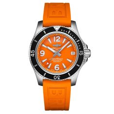 Previously Owned Breitling Superocean Automatic 36 Orange Rubber Strap Watch | 36mm | A17316D71O1S1