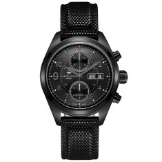 Previously Owned Hamilton Black Khaki Field Automatic Chronograph Watch 42mm - H71626735