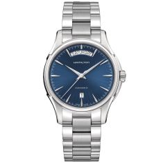 Previously Owned Hamilton Jazzmaster Day Date Auto Blue Dial Stainless Steel Watch 40mm - H32505141