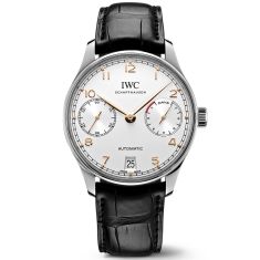 Previously Owned IWC Portugieser Automatic Black Leather Strap Watch 42.3mm - IW500704